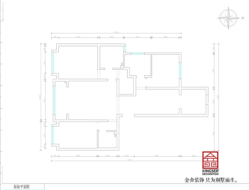 融創臻園壹號170平米戶型原始平面圖